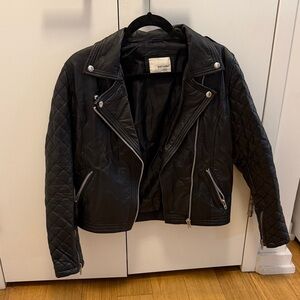 Paul & Joe Black Quilted Leather Jacket